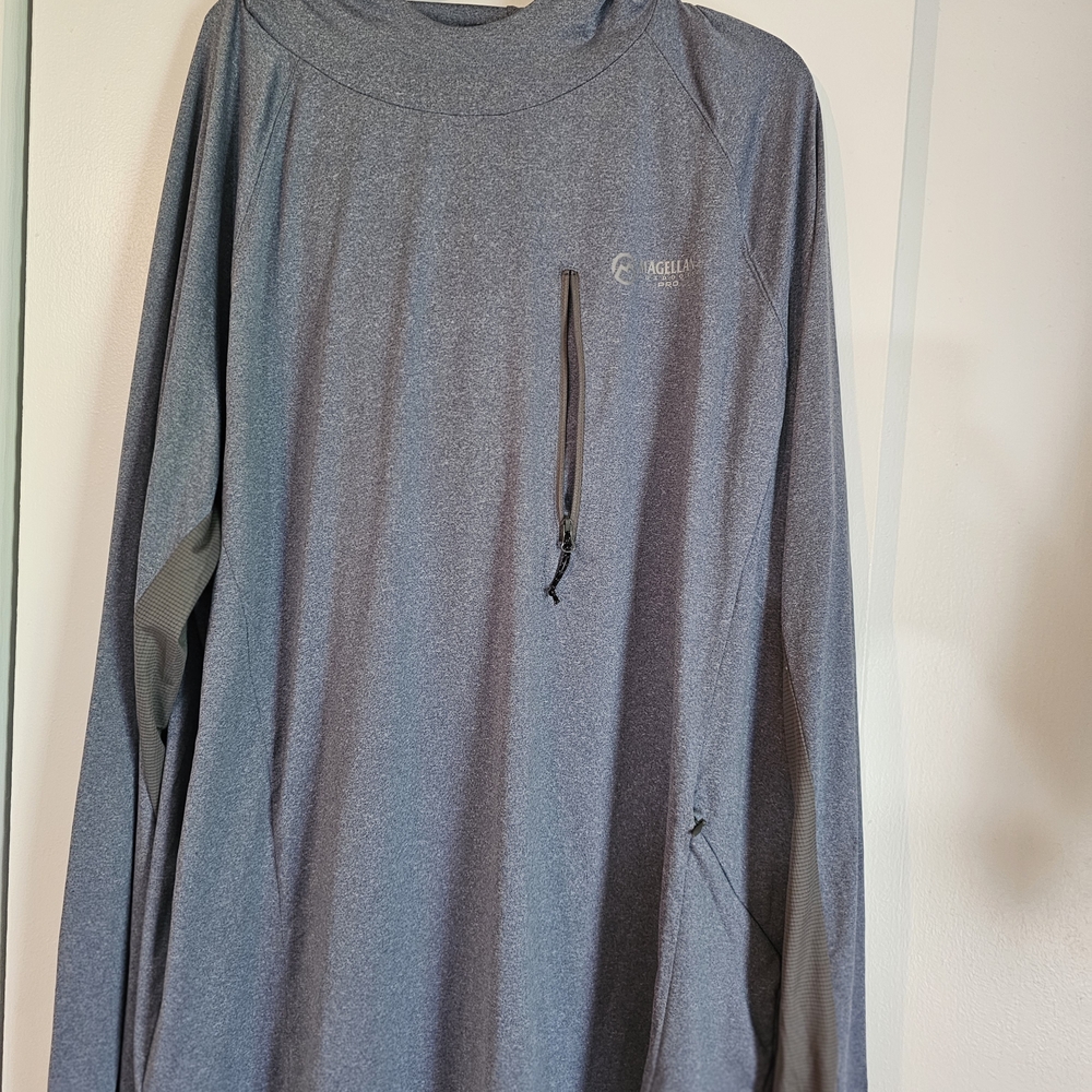 Magellan Outdoors Gray Pullover Moisture Wicking Hoodie